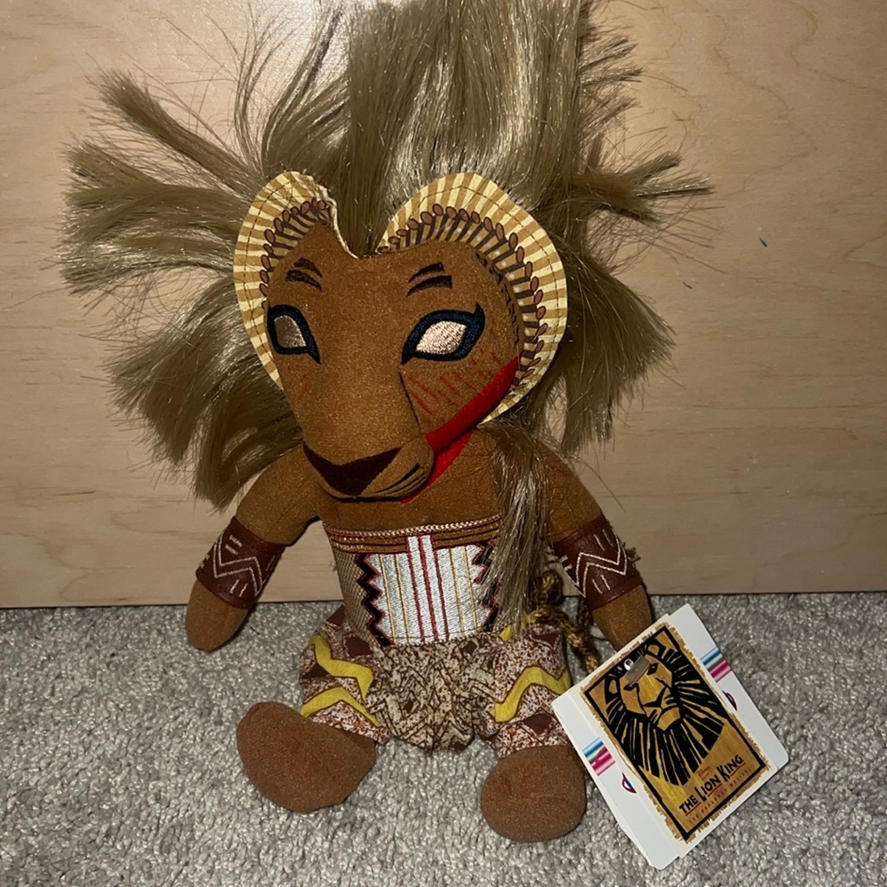 Vintage Lion King on Broadway Simba beanie plushie toy